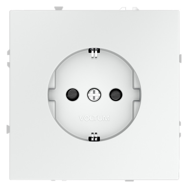Розетка со шторками Voltum S70 VLS040202 (белый матовый)