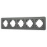 Рамка на 5 постов стеклянная Arlight FRM-OMALI-SFGS-5-GR 049722 Рамка на 5 постов стеклянная Arlight FRM-OMALI-SFGS-5-GR 049722
