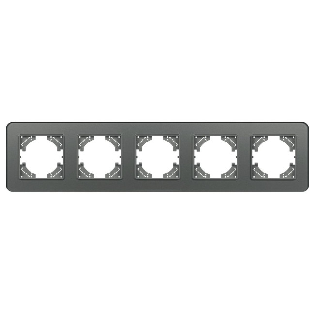 Рамка на 5 постов стеклянная Arlight FRM-OMALI-SFGS-5-GR 049722 Рамка на 5 постов стеклянная Arlight FRM-OMALI-SFGS-5-GR 049722