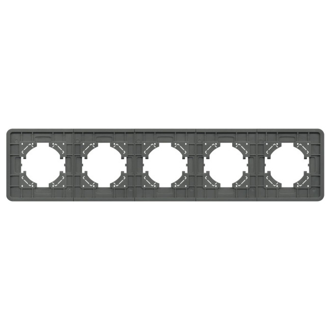 Рамка на 5 постов стеклянная Arlight FRM-OMALI-SFGS-5-GR 049722 Рамка на 5 постов стеклянная Arlight FRM-OMALI-SFGS-5-GR 049722