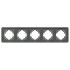 Рамка на 5 постов стеклянная Arlight FRM-OMALI-SFGS-5-GR 049722 Рамка на 5 постов стеклянная Arlight FRM-OMALI-SFGS-5-GR 049722