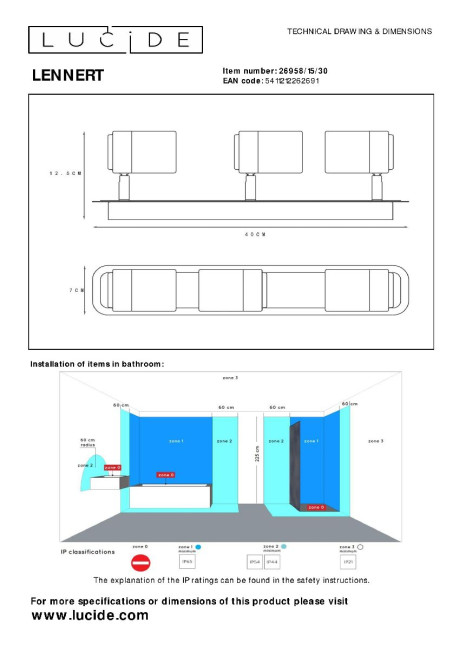 Спот Lucide Lennert 26958/15/30