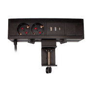 Блок розеток LE4 (2 секции 2 USB + 1 type-C беспроводная зарядка) Mebax 00-00002876