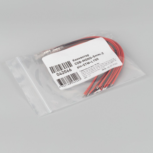 Коннектор Arlight COB-MONO-5mm-2pin-STW-L150 042066 Коннектор Arlight COB-MONO-5mm-2pin-STW-L150 042066