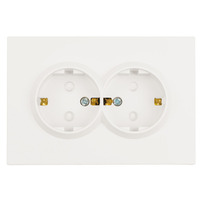 Розетка 2-местная СЗК Stekker 250В 16А Эмили RST16-5114-01ZK 50236