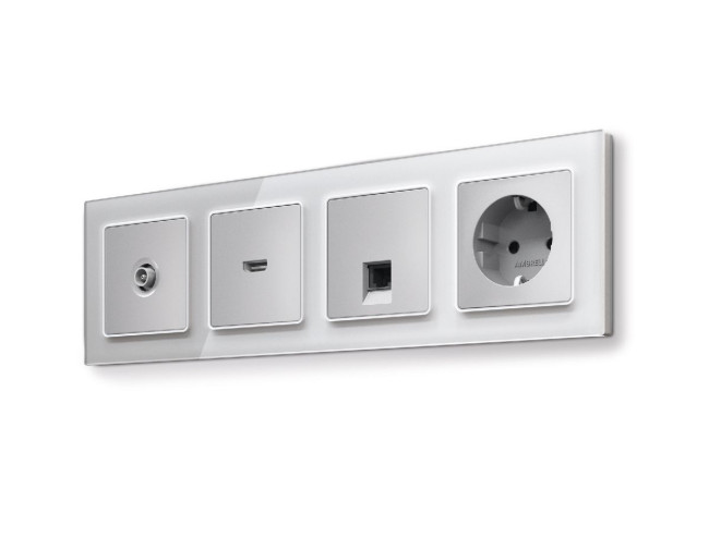 Рамка четырехместная Ambrella Volt Platos AF330404 Рамка четырехместная Ambrella Volt Platos AF330404