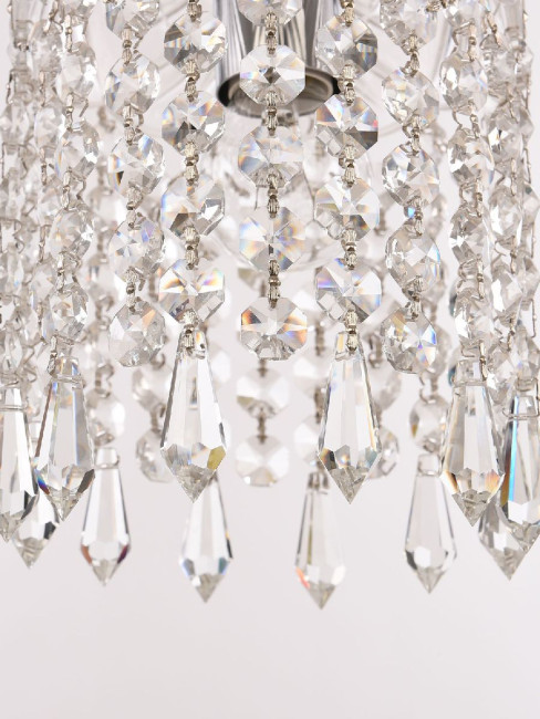 Подвесной светильник Bohemia Ivele Crystal 14781P/13 Ni Drops Подвесной светильник Bohemia Ivele Crystal 14781P/13 Ni Drops