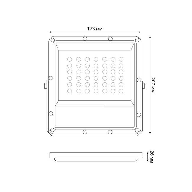 Прожектор Uniel ULF-F51D-50W/6500K IP65 200-240V GREY UL-00012758 Прожектор Uniel ULF-F51D-50W/6500K IP65 200-240V GREY UL-00012758