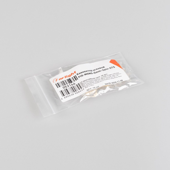 Коннектор угловой Arlight FIX-MONO-5mm-2pin-STS 053144 Коннектор угловой Arlight FIX-MONO-5mm-2pin-STS 053144