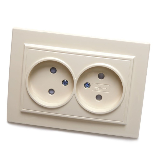 Розетка 2-местная Stekker PST10-9013-02 с защитной шторкой 39239 Розетка 2-местная Stekker PST10-9013-02 с защитной шторкой 39239