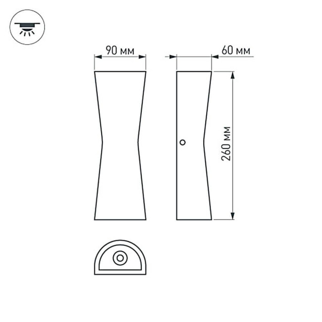 Настенный светильник Arlight LGD-Wall-Tub-J2B-12W Warm White 021934 Настенный светильник Arlight LGD-Wall-Tub-J2B-12W Warm White 021934