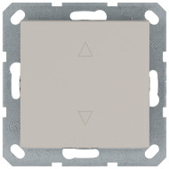Выключатель одноклавишный для штор 10A 250V с накладкой, цвет Тауп Jasmart G3018T