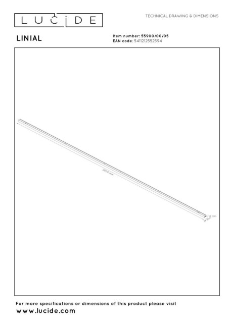 Шинопровод Lucide Linial 55900/00/05 Шинопровод Lucide Linial 55900/00/05