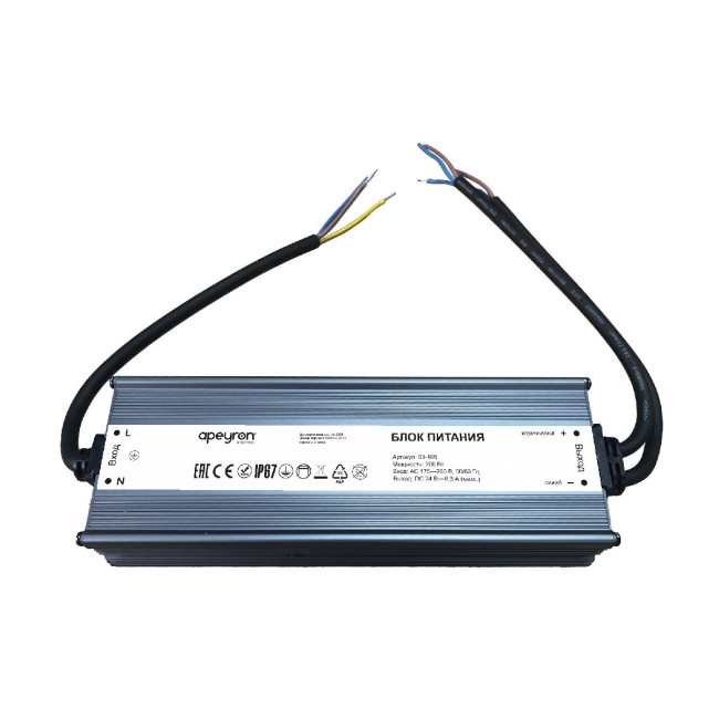 Блок питания Apeyron 200Вт DC24В 8.3А IP67 03-169 Блок питания Apeyron 200Вт DC24В 8.3А IP67 03-169