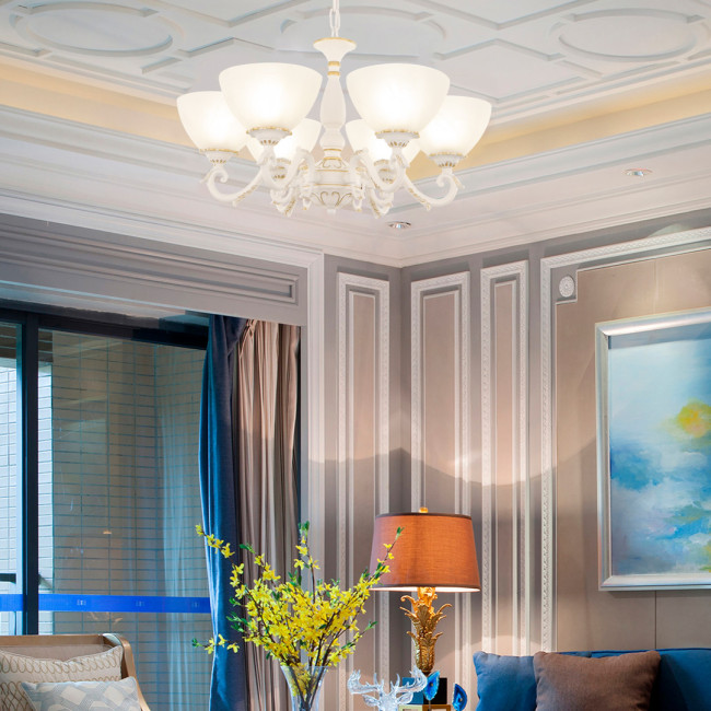 Подвесная люстра Arte Milano 340518/6 WT+G Подвесная люстра Arte Milano 340518/6 WT+G