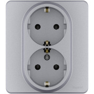 Розетка двойная с/з Legrand Inspiria 673752