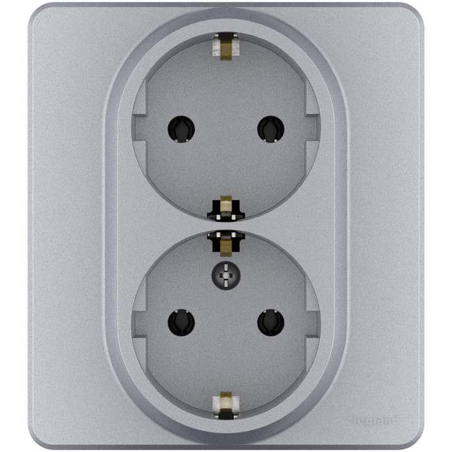 Розетка двойная с/з Legrand Inspiria 673752 Розетка двойная с/з Legrand Inspiria 673752