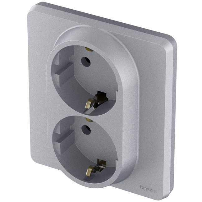 Розетка двойная с/з Legrand Inspiria 673752 Розетка двойная с/з Legrand Inspiria 673752