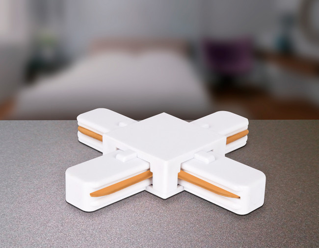 Коннектор Х-образный однофазный Ambrella Light Track System GL7082