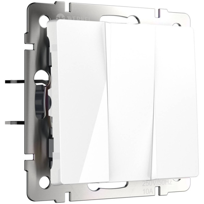 Выключатель трехклавишный Werkel белый W1130001 4690389155246 Выключатель трехклавишный Werkel белый W1130001 4690389155246