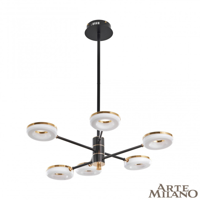 Люстра на штанге Arte Milano Ferrara 276699/6 BK/GD Люстра на штанге Arte Milano Ferrara 276699/6 BK/GD