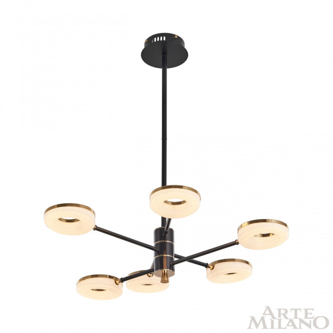 Люстра на штанге Arte Milano Ferrara 276699/6 BK/GD Люстра на штанге Arte Milano Ferrara 276699/6 BK/GD