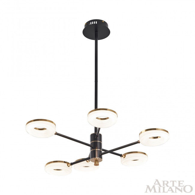 Люстра на штанге Arte Milano Ferrara 276699/6 BK/GD Люстра на штанге Arte Milano Ferrara 276699/6 BK/GD