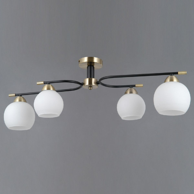 Потолочная люстра Illumico IL0638-4CSQ-24 AB BK LIBRA Потолочная люстра Illumico IL0638-4CSQ-24 AB BK LIBRA