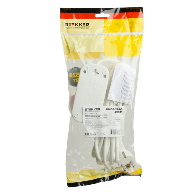 Удлинитель двухместный Stekker Home 49341 Удлинитель двухместный Stekker Home 49341