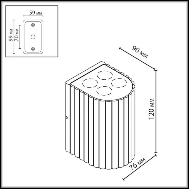 Уличный настенный светильник Odeon Light Nature Glenn 7127/8WL Уличный настенный светильник Odeon Light Nature Glenn 7127/8WL