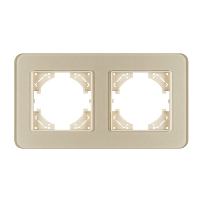 Рамка на 2 поста стеклянная Arlight FRM-OMALI-SFGS-2-GD 049711