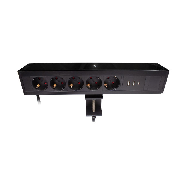 Блок розеток LE4 (5 секции 2 USB + 1 type-C беспроводная зарядка) Mebax 00-00002875 Блок розеток LE4 (5 секции 2 USB + 1 type-C беспроводная зарядка) Mebax 00-00002875