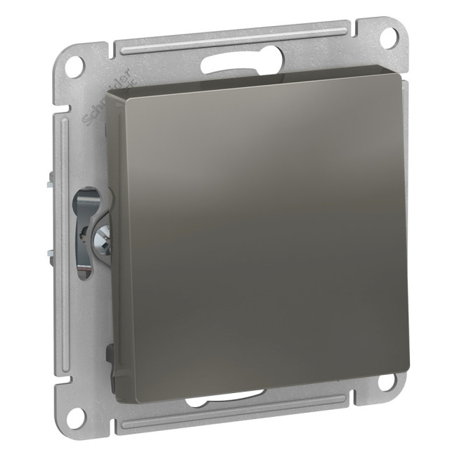 Выключатель 1-клавишный сх.1, 10АХ Systeme Electric AtlasDesign Сталь ATN000911 Выключатель 1-клавишный сх.1, 10АХ Systeme Electric AtlasDesign Сталь ATN000911