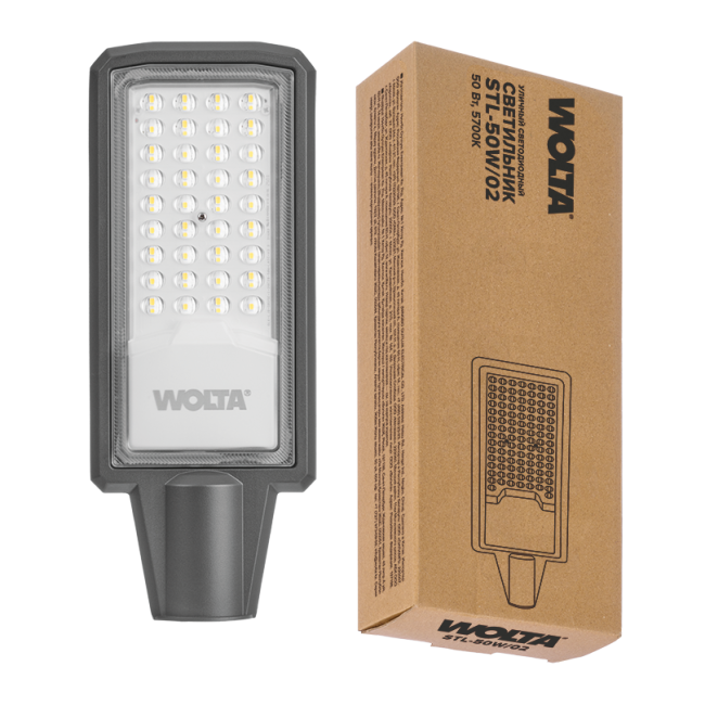 Уличный консольный светильник WOLTA STL-50W/02 50Вт 5700К IP65 5000лм Уличный консольный светильник WOLTA STL-50W/02 50Вт 5700К IP65 5000лм