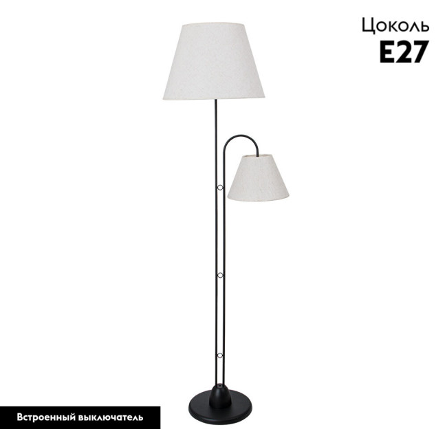 Торшер Arte Lamp Alea A5068PN-2BK Торшер Arte Lamp Alea A5068PN-2BK