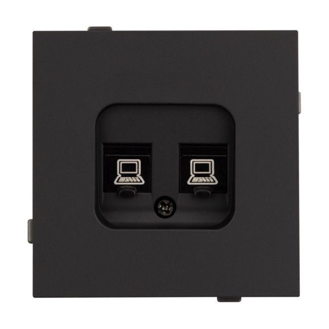 Механизм компьютерной розетки двойной SCT-TENDO-MPC2-SFPL-BK (RJ-45, CAT6) 054595 Механизм компьютерной розетки двойной SCT-TENDO-MPC2-SFPL-BK (RJ-45, CAT6) 054595