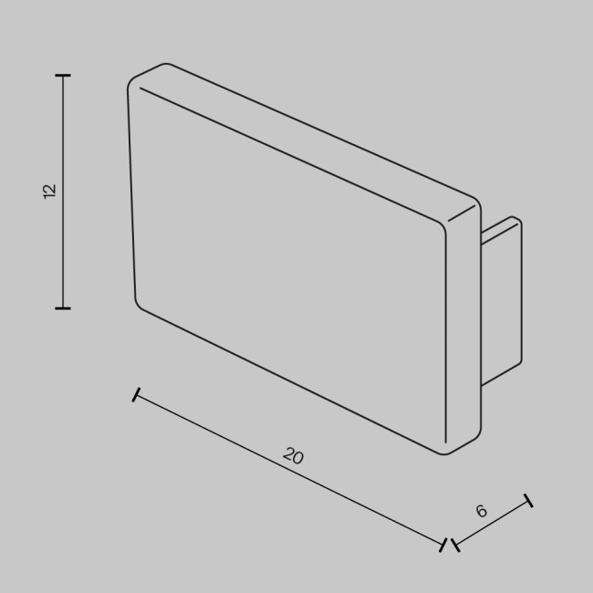 Заглушка для накладного шинопровода (2 шт.) Maytoni Basity TRA172EC-11B