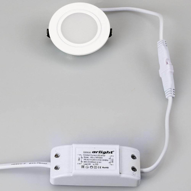 Мебельный светильник Arlight LTM-R60WH-Frost 3W Day White 110deg Мебельный светильник Arlight LTM-R60WH-Frost 3W Day White 110deg