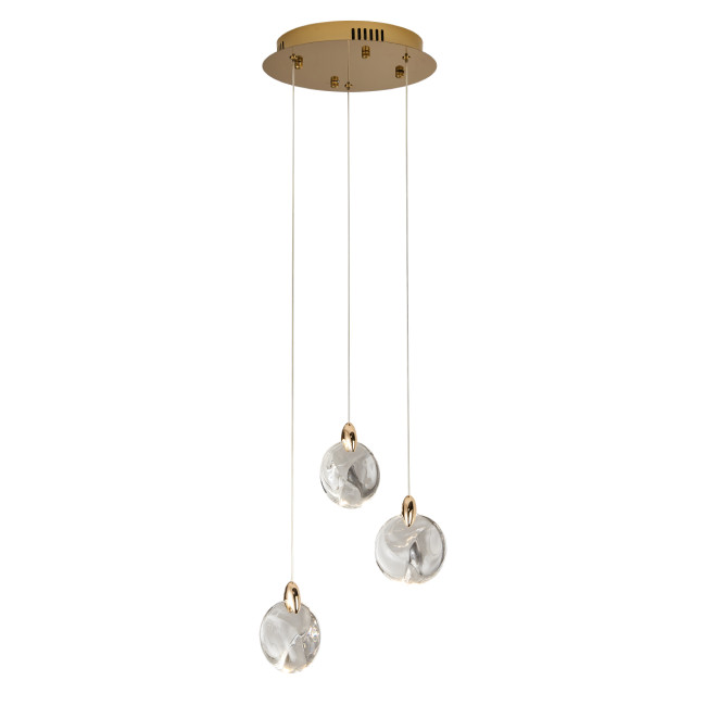 Подвесной светильник Delight Collection OD2440-3 gold/clear Подвесной светильник Delight Collection OD2440-3 gold/clear