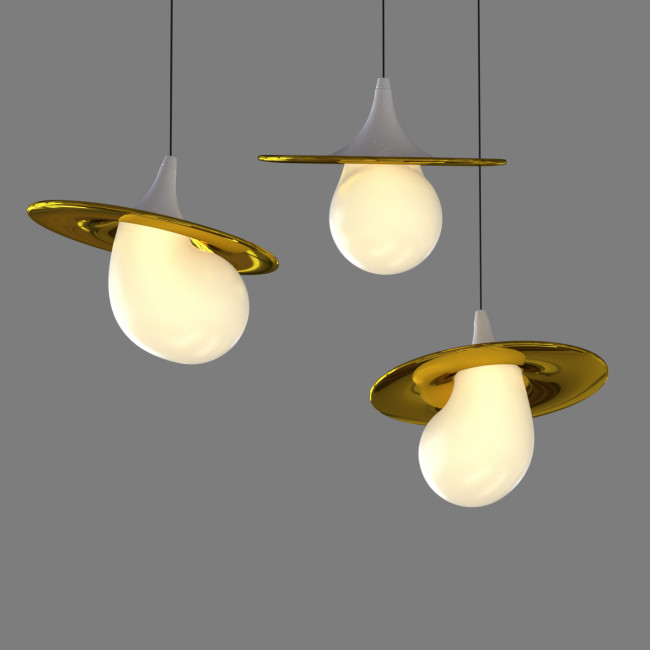 Подвесной светильник 10238P/1 gold/white Подвесной светильник 10238P/1 gold/white