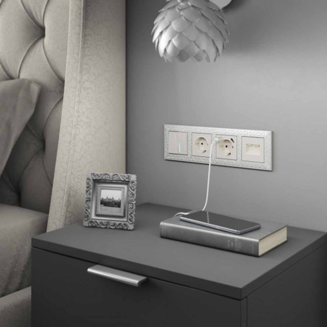 Выключатель Werkel двухклавишный проходной с подсветкой перламутровый W1122113 4690389160967 Выключатель Werkel двухклавишный проходной с подсветкой перламутровый W1122113 4690389160967