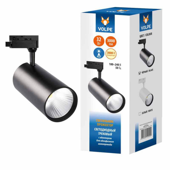 Трековый светодиодный светильник Volpe ULB-Q276 32W/3000К Black UL-00005944 Трековый светодиодный светильник Volpe ULB-Q276 32W/3000К Black UL-00005944