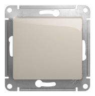 Кнопка нажимная, сх.1, 10AX Systeme Electric Glossa Молочный GSL000915