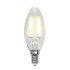 Лампа светодиодная филаментная (UL-00002196) Uniel E14 6W 3000K прозрачная LED-C35-6W/WW/E14/CL GLA01TR