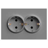 Розетка 2-местная с защитной шторкой Stekker Эмили RST16-5114-10 49960