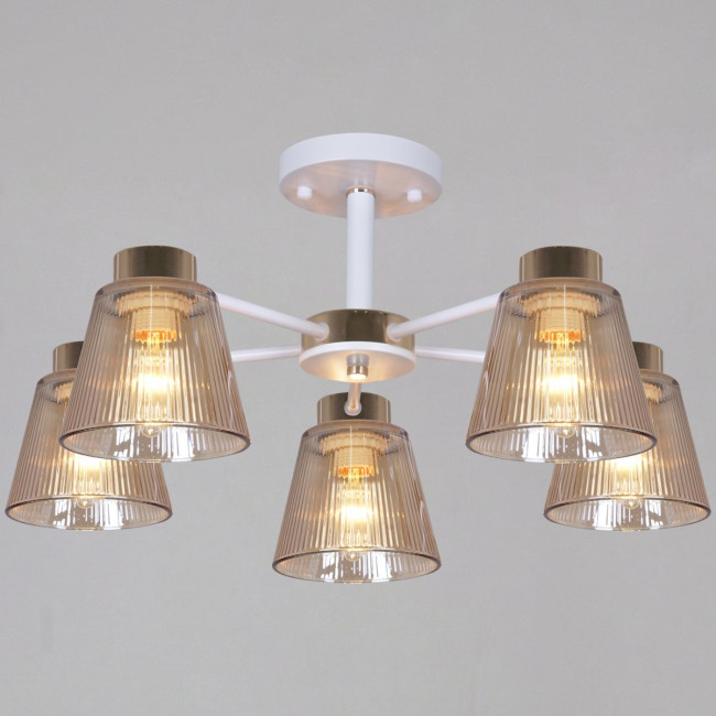 Люстра на штанге Reluce 20560-0.3-05 WH+FG Люстра на штанге Reluce 20560-0.3-05 WH+FG