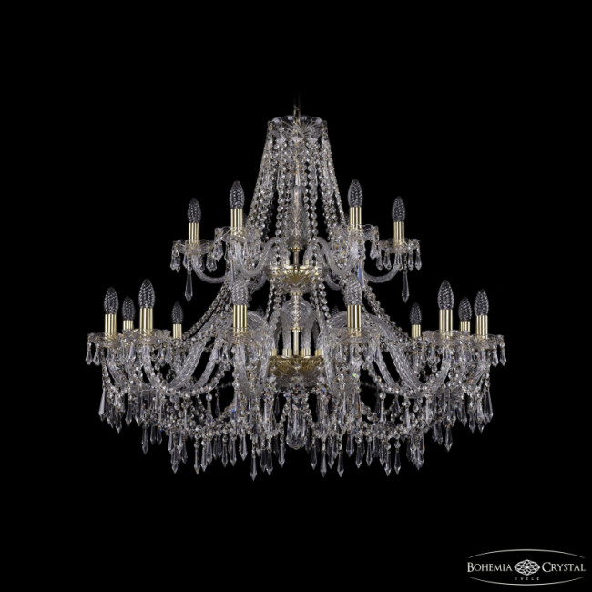 Подвесная люстра Bohemia Ivele Crystal 1403/12+6/360/2d G Подвесная люстра Bohemia Ivele Crystal 1403/12+6/360/2d G