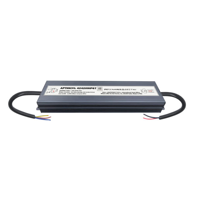 Блок питания Lightstar 24V IP67 200W 424209IP67 Блок питания Lightstar 24V IP67 200W 424209IP67