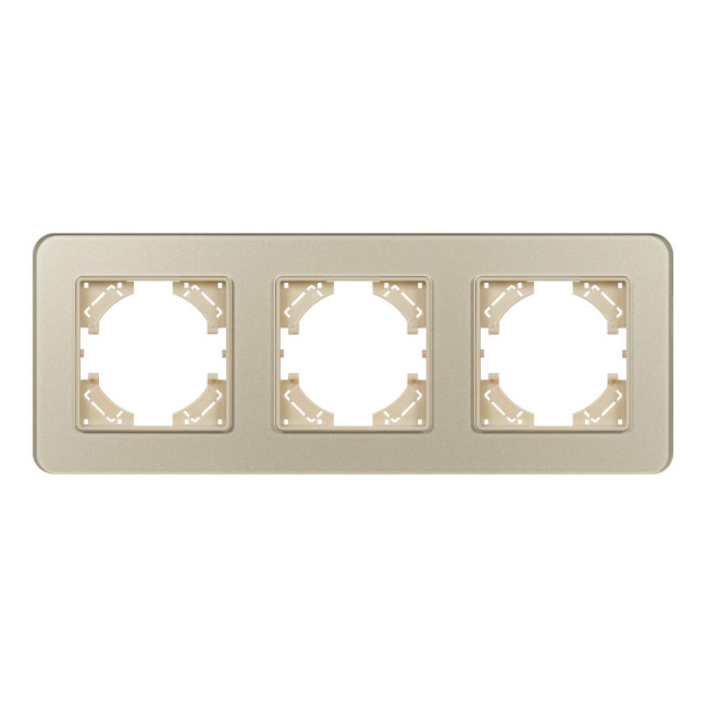 Рамка на 3 поста стеклянная Arlight FRM-OMALI-SFGS-3-GD 049715 Рамка на 3 поста стеклянная Arlight FRM-OMALI-SFGS-3-GD 049715