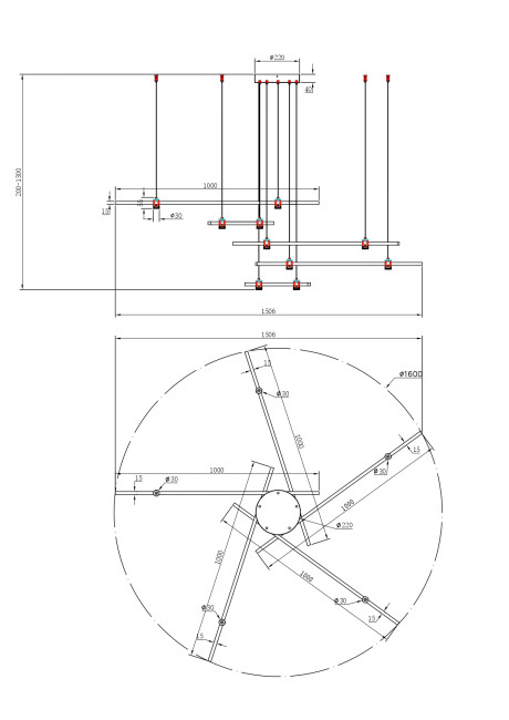 Подвесная люстра Arte Lamp Errai A2195SP-5BK Подвесная люстра Arte Lamp Errai A2195SP-5BK